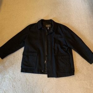 Grey wool men’s pea coat